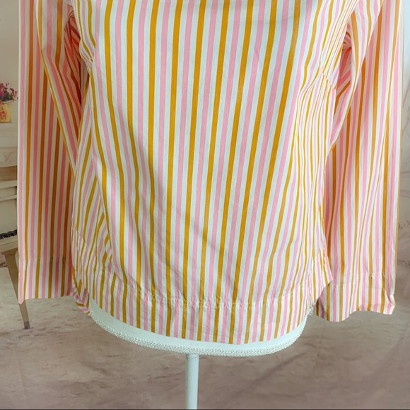NEW J Crew Poplin Boatneck Candy Stripe Blouse - Picture 4 of 11